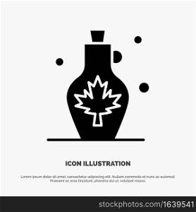 Beverage, Kettle, Water, Water Pot, Leaf solid Glyph Icon vector
