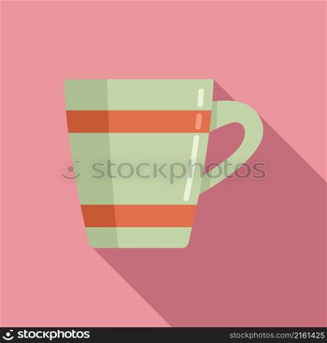 Beverage mug icon flat vector. Hot cup. Breakfast cup. Beverage mug icon flat vector. Hot cup