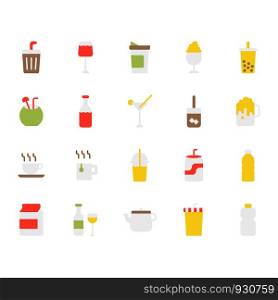 Beverage related icon set