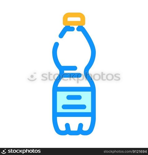 beverage soda plastic bottle color icon vector. beverage soda plastic bottle sign. isolated symbol illustration. beverage soda plastic bottle color icon vector illustration
