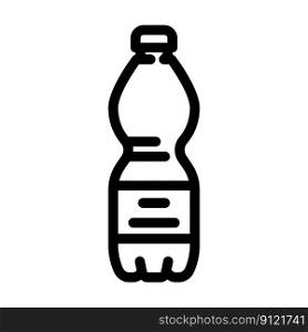 beverage soda plastic bottle line icon vector. beverage soda plastic bottle sign. isolated contour symbol black illustration. beverage soda plastic bottle line icon vector illustration