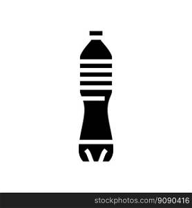 beverage water plastic bottle glyph icon vector. beverage water plastic bottle sign. isolated symbol illustration. beverage water plastic bottle glyph icon vector illustration