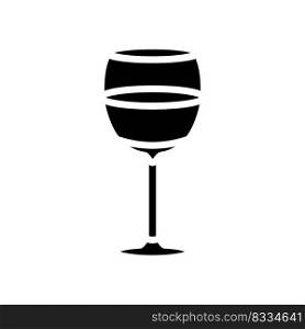 beverage wine glass glyph icon vector. beverage wine glass sign. isolated symbol illustration. beverage wine glass glyph icon vector illustration