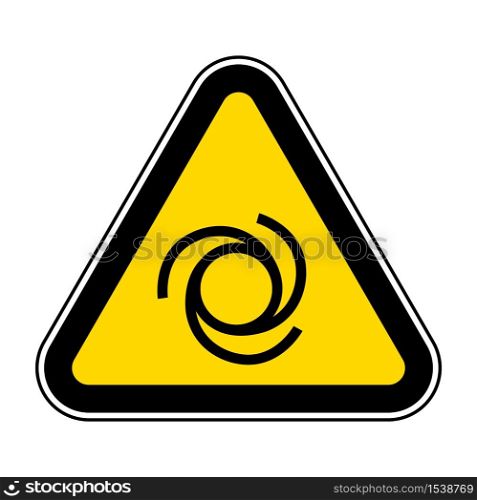 Beware Automatic Start-Up Symbol Sign Isolate On White Background,Vector Illustration EPS.10