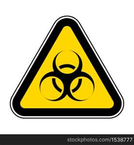 Beware Biological Hazard Symbol Isolate On White Background,Vector Illustration EPS.10