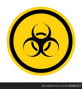 Beware Biological Hazard Symbol Isolate On White Background,Vector Illustration EPS.10
