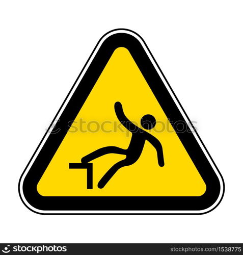 Beware Drop Symbol Sign Isolate On White Background,Vector Illustration EPS.10