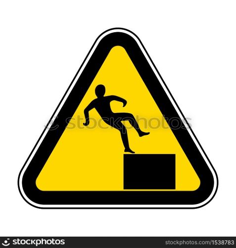 Beware High Level Drop Symbol Sign Isolate On White Background,Vector Illustration EPS.10