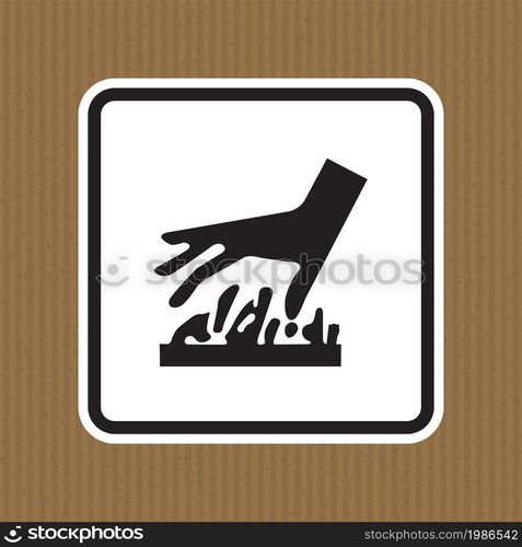 Beware Hot Surface Symbol Isolate On White Background,Vector Illustration