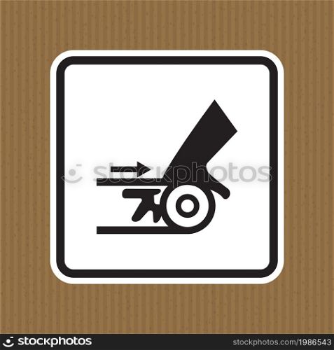 Beware Moving Machinery Symbol Sign Isolate On White Background,Vector Illustration