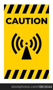 Beware Non-Ionizing Radiation Symbol sign Isolate On White Background,Vector Illustration