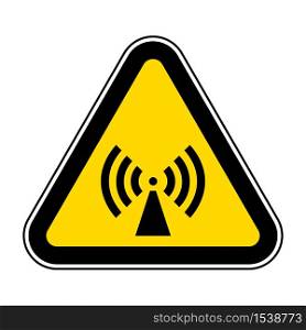 Beware Non-Ionizing Radiation Symbol sign Isolate On White Background,Vector Illustration EPS.10
