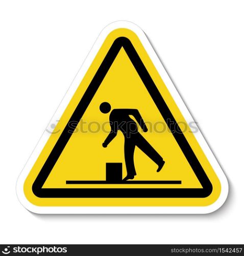 Beware Obstacles Symbol Isolate On White Background,Vector Illustration EPS.10