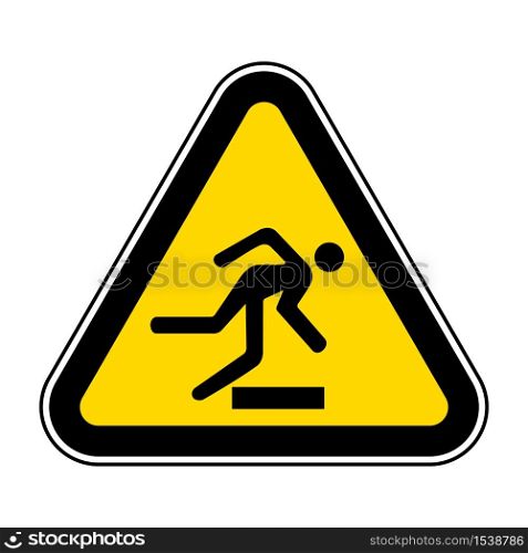 Beware Obstacles Symbol Sign Isolate On White Background,Vector Illustration EPS.10