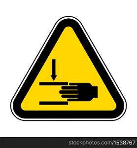Beware Of Crushing Hand Symbol Isolate On White Background,Vector Illustration EPS.10