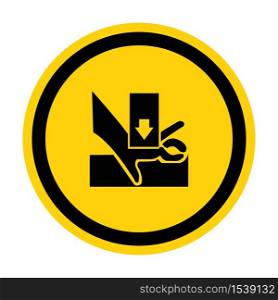 Beware You Hand When Using Silkscreen Symbol Sign Isolate On White Background,Vector Illustration