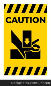 Beware You Hand When Using Silkscreen Symbol Sign Isolate On White Background,Vector Illustration