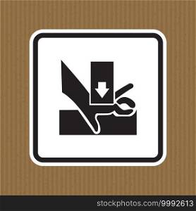 Beware You Hand When Using Silkscreen Symbol Sign Isolate On White Background,Vector Illustration