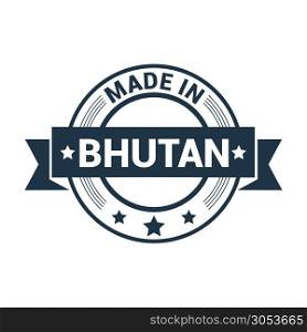 Bhutan stamp design vector