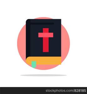Bible, Book, Easter, Religion Abstract Circle Background Flat color Icon