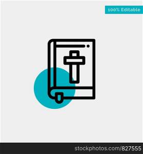 Bible, Book, Easter, Religion turquoise highlight circle point Vector icon
