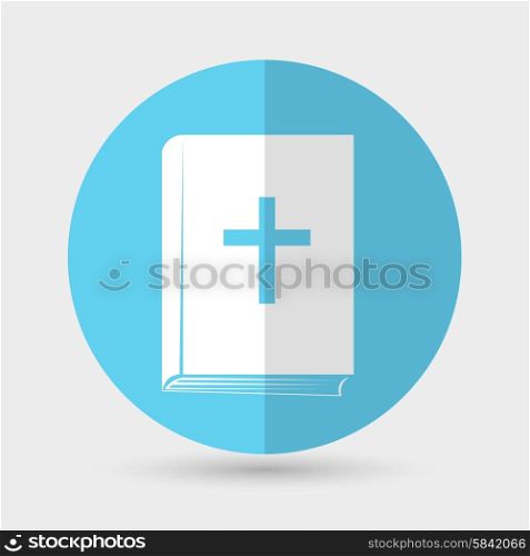 Bible book icon on a white background