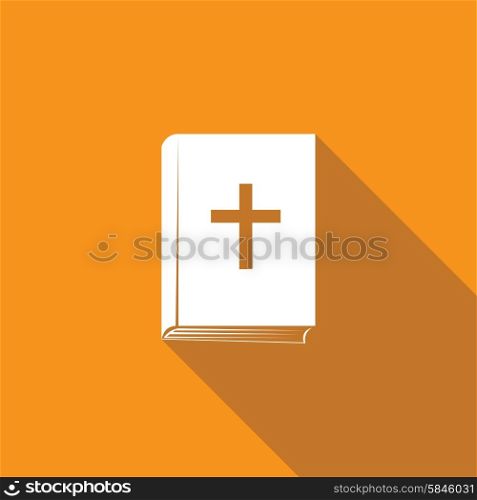 Bible book icon with long shadow