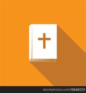 Bible book icon with long shadow
