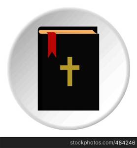 Bible icon in flat circle isolated vector illustration for web. Bible icon circle