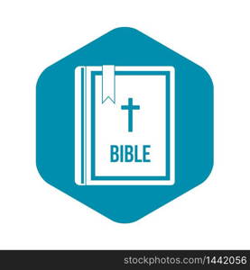 Bible icon in simple style on a white background vector illustration. Bible icon in simple style