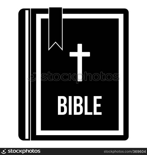 Bible icon in simple style on a white background vector illustration. Bible icon in simple style