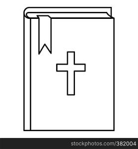 Bible icon. Outline illustration of bible vector icon for web. Bible icon, outline style