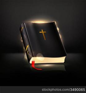 Bible on black
