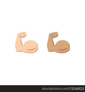 Biceps symbol icon in two colors. Vector EPS 10