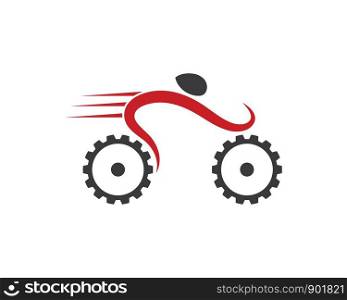 Bicycle and Bike icon vector illustration design
