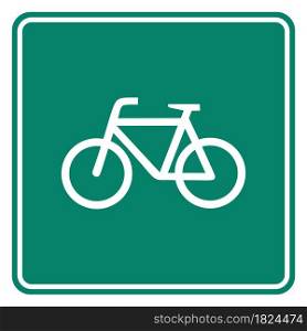 Bicycle and road sign