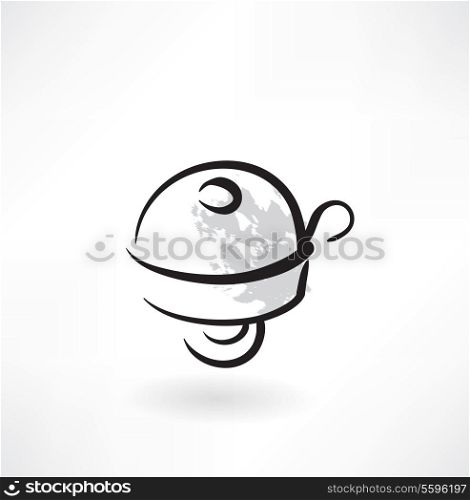 bicycle bell grunge icon