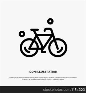 Bicycle, Bike, Cycle, Spring Line Icon Vector