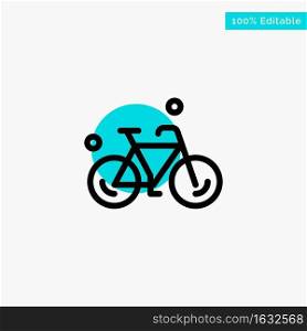 Bicycle, Bike, Cycle, Spring turquoise highlight circle point Vector icon