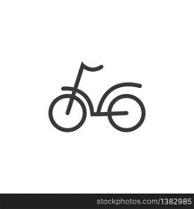 Bicycle. Bike icon vector. Cycling concept. Sign for bicycle path Isolated on white background.