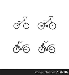 Bicycle. Bike icon vector. Cycling concept. Sign for bicycle path Isolated on white background.