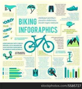 Bicycle bike sport fitness icons infographic set with charts and diagrams vector illustration
