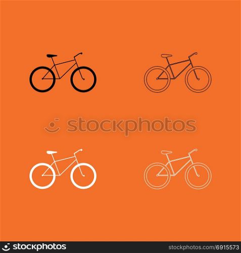 Bicycle black and white set icon .. Bicycle black and white set icon .