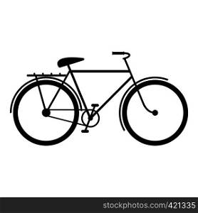 Bicycle black simple icon isolated on white background. Bicycle black simple icon
