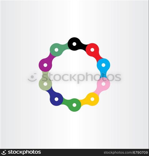 bicycle chain circle logo vector symbol