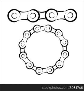 Bicycle chain sketch vector image