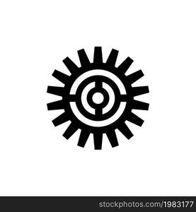 Bicycle Crank, Chainwheel. Flat Vector Icon illustration. Simple black symbol on white background. Bicycle Crank, Chainwheel sign design template for web and mobile UI element. Bicycle Crank, Chainwheel Vector Icon