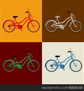 Bicycle design in colors