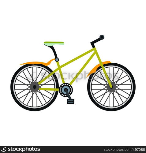 Bicycle flat icon isolated on white background. Bicycle flat icon