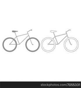 Bicycle grey set grey set icon .. Bicycle grey set icon .